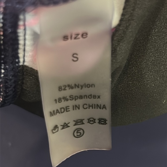 Floral Purple and Navy 2 Piece Tankini Halter Top and Skort Swimsuit Women Sz. S - Picture 8 of 12